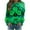 Green, variant on Up to 65 off!Lolmot St Patrick's Day Sweatshirt for Women Tye-Dye Pullover Shirt Casual Loose Shamrock Clover Print Shirts Irish Gift Holiday Long Sleeve Tops