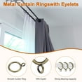 thumbnail image 2 of Uxcell 20-Pack Anillo para Cortina con Ojal 1 Pulgada ID Se Ajusta a Varilla de Cortina de 3/4 Pulgadas Anillos de Drapería de Metal Bronce, 2 of 7