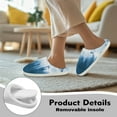 thumbnail image 4 of RMMRIYUE Cotton Slippers for Men Women Lightweight House Slippers With Memory Foam, Washable Home Slippers,Indoor Comfy Bedroom Cozy Slippers Slip On, 4 of 6