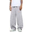 thumbnail image 2 of Men’s Baggy Sweatpants Fashion for All Season - with Elastic Drawstring Waist, Deep Pockets - Casual Loose Joggers Light Gray 3XL, 2 of 6