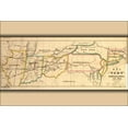 thumbnail image 1 of 24"x36" Gallery Poster, Map of Peru and Indianapolis RailRoad 1850, 1 of 1