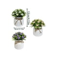 thumbnail image 3 of 3-Pack Small Fake Potted Plants, Artificial Flowers Potted Plant, Mini Faux Flower Greenery, Decorative Fake Plant for Tabletop, Home, Office Living Room and Bathroom Indoor Decoration, 3 of 4
