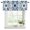 Cobalt, White, Azure, Sapphire, variant on Symmetric Blue Flower Curtain Valances for Windows, Kitchen Valance Window Treatments Panel 2 Pack, Vintage Ethnic Floral Leaves Rod Pocket Short Curtains for Bathroom Bedroom 54 x 18 Inch