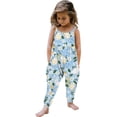 thumbnail image 2 of Ynynloco Toddler Girls Casual Sleeveless Jumpsuits Spaghetti Strap Romper Long Pants with Pockets 1-6T, 2 of 7