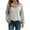 Beige, variant on Womens Long Sleeve Shirts Fall Fashion 2026 Patchwork Button Up V Neck Sweatshirt Casual Pullover Tops (XL, White)