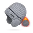 thumbnail image 3 of AJGRHE Winter Line Beanie Knit Hats with Ear Flaps for Men Women,Warm Thermal Stocking Caps for Outdoor Cold Weather Light Gray One Size, 3 of 7