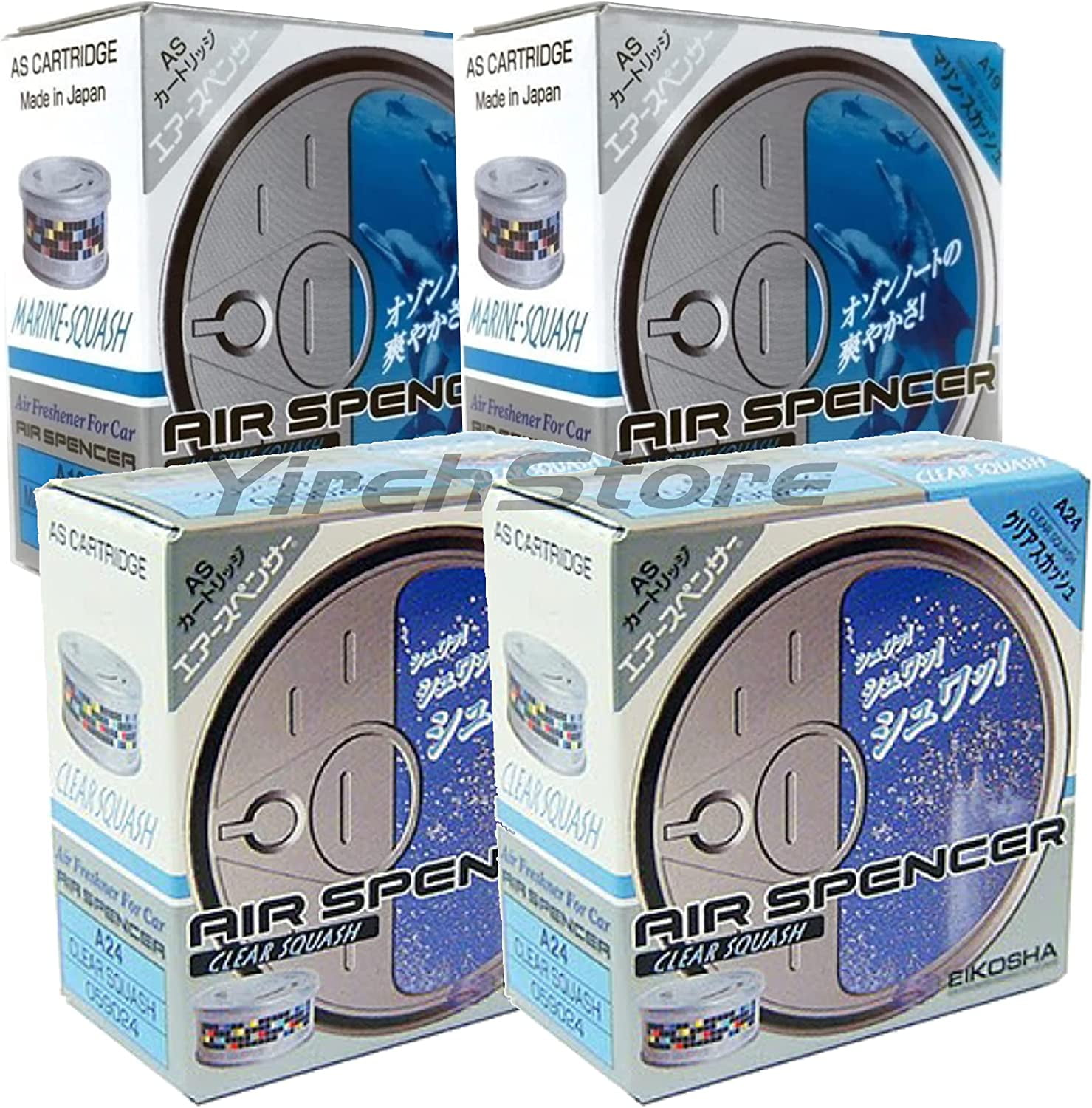 AS Air Spencer Cartridge 2x Marine Squash (A19) and 2x Clear Squash