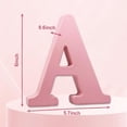 thumbnail image 4 of Aocean Letras de madera rosa de 6.0 in, letras de madera sin terminar para decoración de pared, letras decorativas de pie, tablero de letrero para manualidades, decoración de Navidad, proyectos de fie, 4 of 4
