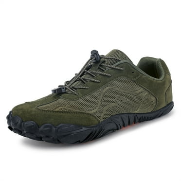 HAOSHIDUO Mens Hike Barefoot Shoes Breathable Non-Slip Zero Drop Wide Toe Water Shoes Size 7.5