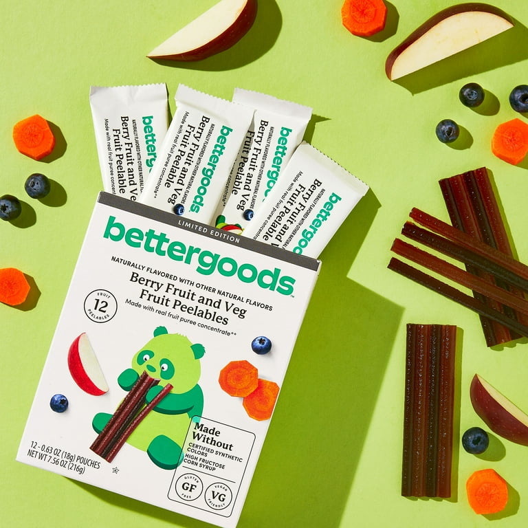 bettergoods Berry Fruit and Veg Fruit Peelables 0.63 oz 12 Count