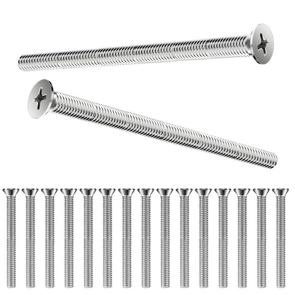 Extra Long Screws for Outlets 40 Pcs Electrical Switch Wall Plate Screws (White)