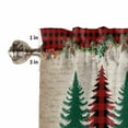 thumbnail image 5 of Merry Christmas Tree Kitchen Curtains and Valances Set, Red Plaid Xmas Garland Vintage Letter Rod Pocket Window Valance Window Curtain Panels for Living Room Bedroom Laundry, 27.5x24in, 3 Pieces, 5 of 7