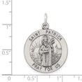 thumbnail image 2 of 925 Sterling Silver Solid Oxidized Antiqued Saint Patrick Medal Pendant Necklace 31x21mm Wide Pendant for Women, 2 of 2