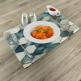 thumbnail image 2 of Ambesonne Blue Place Mats Set of 4, Watercolor Honeycomb Mesh Art, Standard Size, Dark Turquoise and Ivory, 2 of 5