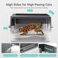 thumbnail image 4 of Enclosed Stainless Steel Cat Litter Box with Lid, XL Extra Large Litter Box for Big Cats, Metal Litter Pan High Sided, Never Absorbs Odors, Anti-Urine Leakage, Easy Cleaning, Include Scoop, 4 of 6