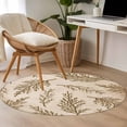 thumbnail image 4 of Round Rugs 4Ft, Brown Tree Branches Round Area Rug Washable Indoor Throw Carpet, Vintage Nature Brown Ombre Soft Non Slip Circle Rug for Kitchen Nursery Room Home Decor Aesthetic, 4 of 8