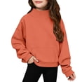 thumbnail image 2 of Vividxx Sweatshirts For Girls Cozy Long Sleeve Sweatshirt With Pocket Fall Winter High Neck Pullover Shirt For Kids Lightweight Trendy Fashion 9-10 Years, 2 of 8
