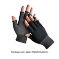 thumbnail image 2 of Guantes de pesca antideslizantes de medio dedo para bicicleta al aire libre sin dedos (negro), 2 of 7