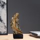 thumbnail image 3 of Resumen Escultura Forma de plumas Colección Arte de la decoración, resina Accesorios para , decorativas, Decoración de oficina , Oro 30x11x11cm Soledad Escultura abstracta, 3 of 9
