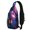 Cosmic Star Con, variant on Floral and Bee Artwork Sling Bag with Multiple Compartments, Adjustable Strap, Lightweight Durable Crossbody Backpack for Students, Office, Travelers, Rustic Boho Style
