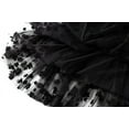 thumbnail image 4 of LA12ST Women 3D Posy Double-Layered Skirt Elastic Waist Floral Print Mesh A-Line Midi Skirt, 4 of 5