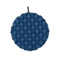 thumbnail image 3 of Cojín inflable para asiento, cojín para silla de oficina, asiento de estadio redondo plegable para viajes en avión, estadios, césped y exteriores. Azul oscuro, 3 of 8
