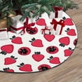 thumbnail image 3 of FMSHPON Strawberry Pink Fruit Xmas Christmas Tree Skirt Stand Mat for Holiday Party Decoration Indoor Outdoor 36 inches, 3 of 3