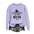 thumbnail image 2 of Kilaqueen in my spooky est 1629 witich era Sweatshirt Womens Halloween Witch Graphic Tees Spooky Season Casual Long Sleeve Pullover Tops, 2 of 5