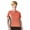 Coral Rose/Cafe Latte, variant on Monterey Club Women's Molly Double Contrast Zip Golf Polo Shirt #2138
