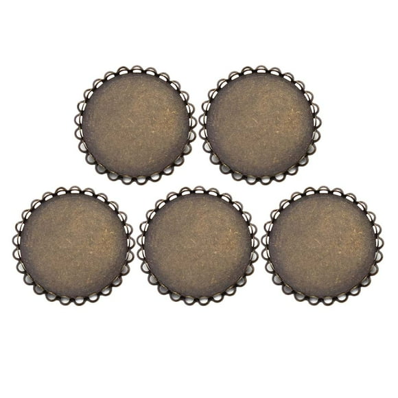 5 Pcs Fond de Broche DIY Badge Antique Base de Cravate Accessoires de Fabrication de Bijoux