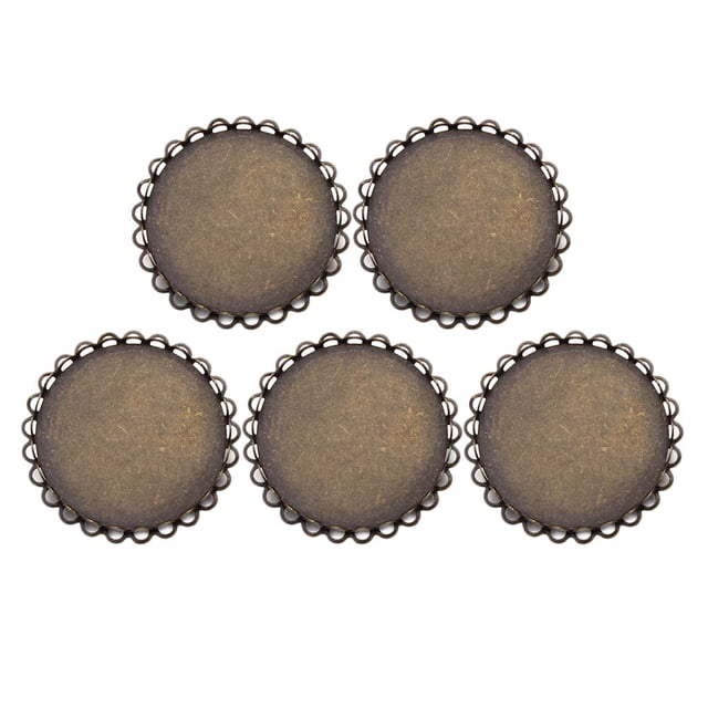 IFANLANDOR 5Pcs Brooch Accessories Light Brown Stainless Steel Grip DIY Brooch Base for Crafting