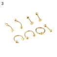 thumbnail image 5 of Xinyolin 8Pcs Mixed Style Lip Tongue Eyebrow Nose Ring, Barbell Body Piercing Jewelry, 5 of 8