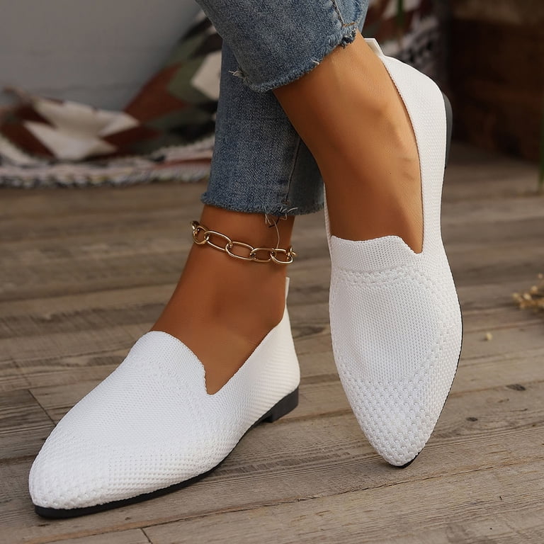 Plantar Fasciitis Womens Dress Shoes 2019 Office Flats Comfortable Walking  Women's Pointed Toe Dressy Business Casual