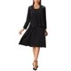 thumbnail image 2 of INSPIRE CHIC Vestido Formal para Mujeres Conjunto de Dos Piezas Vestido con Chaqueta de Encaje para Trabajo Invitadas Vestidos Negros L, 2 of 6