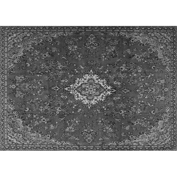 Ahgly Company Indoor Rectangle Persian Gray Traditional Area Rugs, 6' x 9'