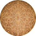 thumbnail image 1 of Ahgly Tapis Rond Lavable en Machine Intérieur Transitionnel Brun Selle, 3 Pieds Rond, 1 of 7