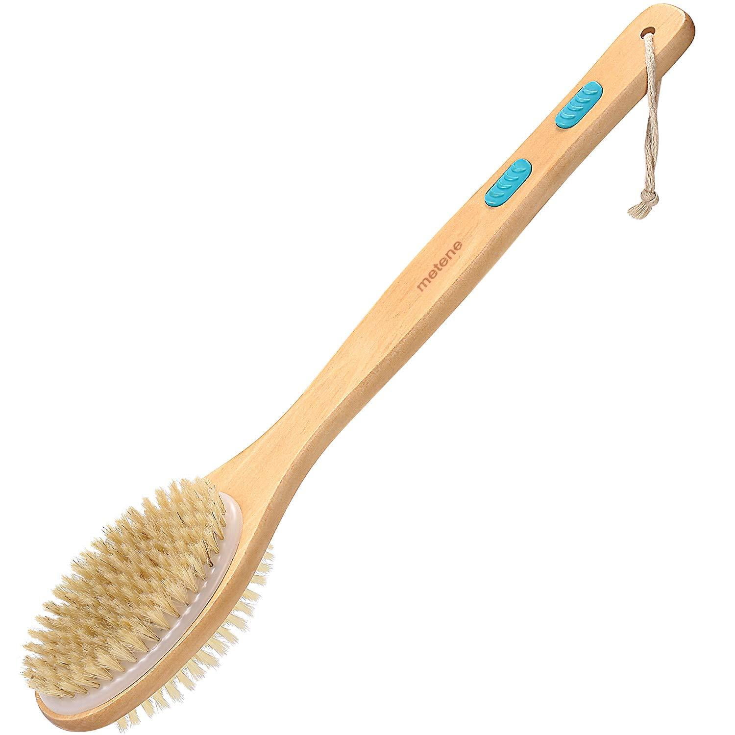 Shower Brush with Soft and Stiff Bristles,for Exfoliating Skin and A