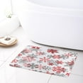 thumbnail image 4 of Winter Christmas Shower Curtain Red and Grey Snowflake on White Shower Curtain Holiday Fabric Shower Curtain Set for Bathroom with Bath Mat and Hooks,70x70 inches, 4 of 6