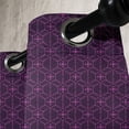 thumbnail image 3 of Ambesonne Eggplant Grommet Curtain, Swirl Leaf Details, 50" x 108", Eggplant Purple, 3 of 6