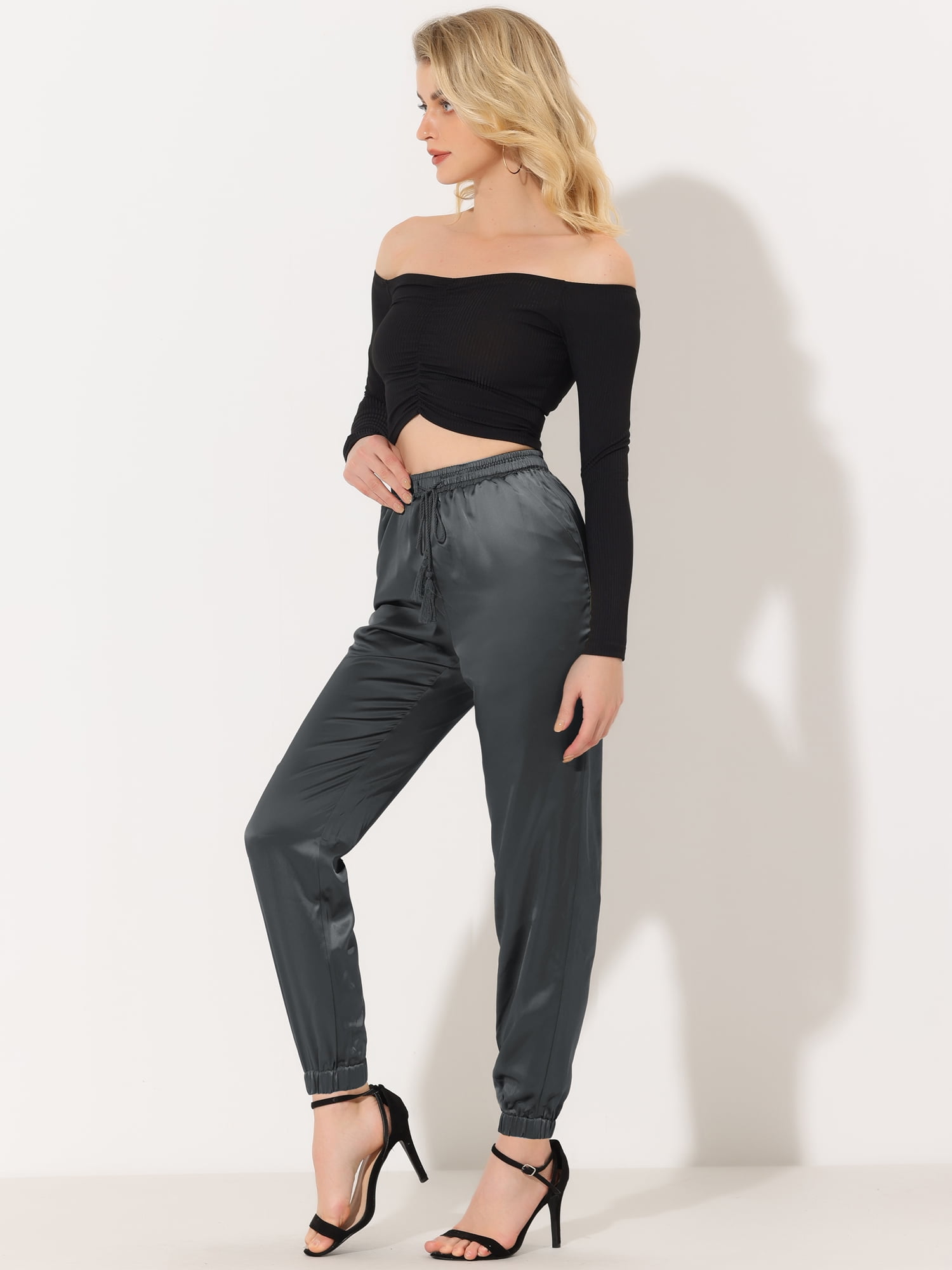 Pantalones Bootcut Mujer Cintura Alta Elástica - Cómodos Para Deporte Y Casual, Con Cordón Ajustable