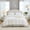 White, variant on White Comforter Set King Size,Ruffle Pompoms Chic French Style Bedding Sets,Fluffy Coquette Comforters Sets for All Season,Vintage Ruffled Lightweight Quilt Set for Women Girls Room Decor