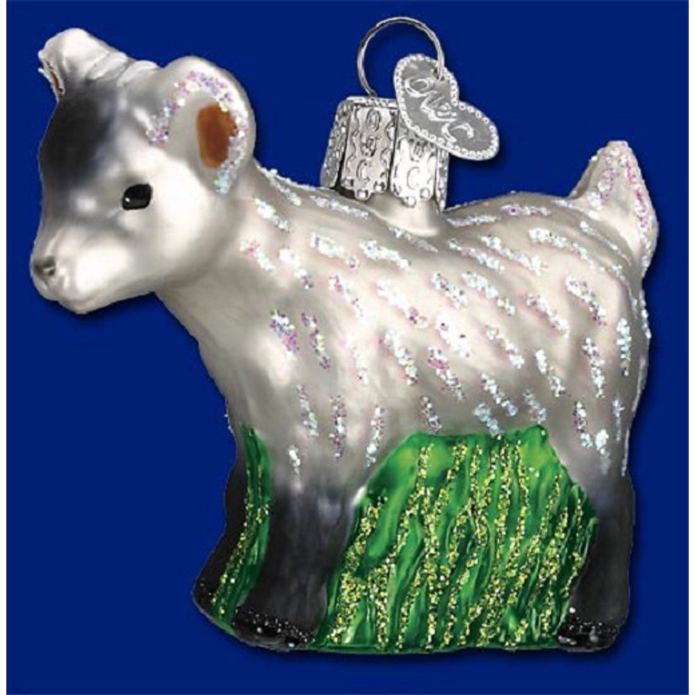 Old World Christmas Pygmy Goat Wildlife Glass Ornament 12285 FREE BOX