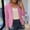 Pink, variant on Simua 2024 Fall Women's Long Sleeve Cardigan Coat Open Front Notch Collar Blazer Jackets with Pocket