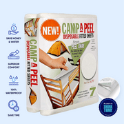 PEELAWAYS Camp-a-Peel Incontinence Mattress Protector Disposable Fitted Sheets - bed wetting protection pad