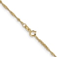 thumbnail image 3 of Auriga 14K Yellow Gold 1.4mm Singapore Chain Bracelet 7inch for Women, 3 of 6