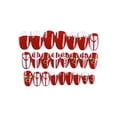 thumbnail image 1 of Vogacara 1 Juego de uñas sin pegamento de longitud media estilo cuadrado prensa mate en envolturas de cobertura completa suministros de salón kit de Juegos de manicura Nueve Vogacara CE011881-09B, 1 of 6