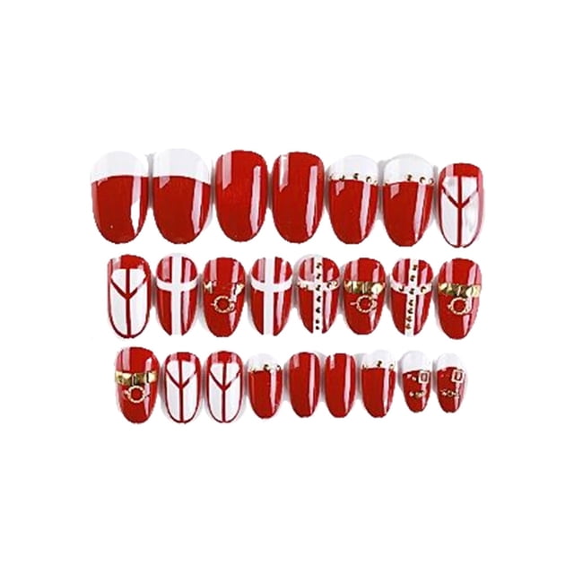 Vogacara 1 Juego de uñas sin pegamento de longitud media estilo cuadrado prensa mate en envolturas de cobertura completa suministros de salón kit de Juegos de manicura Nueve Vogacara CE011881-09B