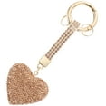 thumbnail image 4 of Shisuyan Key Chain Golden Heart Shape 1Pcs 5.3x2in Modern Bag Charm For Women, 4 of 9