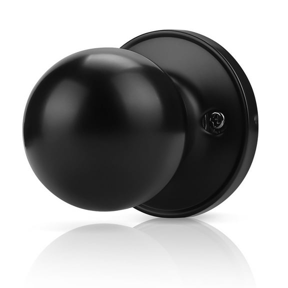 knobelite 1 Pack Black Dummy Door Handles, Interior Black Door Knobs, Black Half Dummy Door Knobs, Inside Door Handle Knobs, No Turning Door Knobs, Keyless