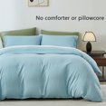 thumbnail image 6 of Davulos Duvet Cover Set King Size,3 Pieces Modern Bedding Set All Seasons for Adults Teens Soft and Breathable Comforter Cover and 2 Pillow Shams,Light Blue, 6 of 7
